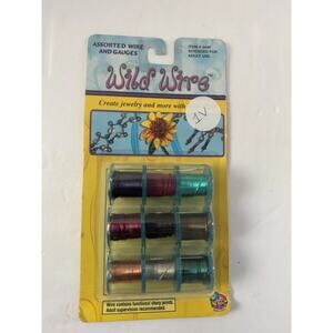 Wild Wire Pack of 9 assorted Gauge Wire Colors, 15 ft each Spool Crafting #